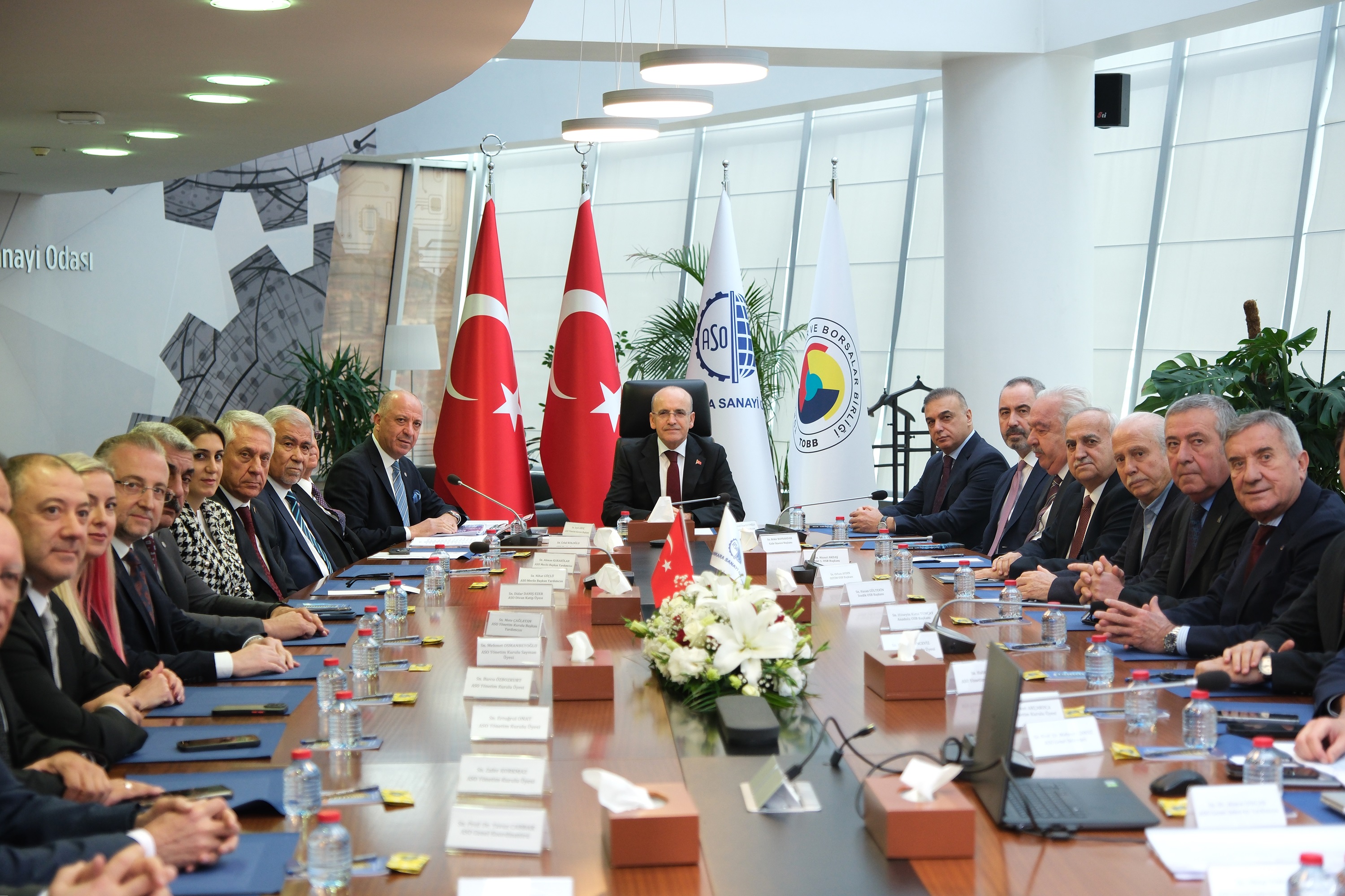 Hazine ve Maliye Bakanı Şimşek, ASO’nun konuğu oldu