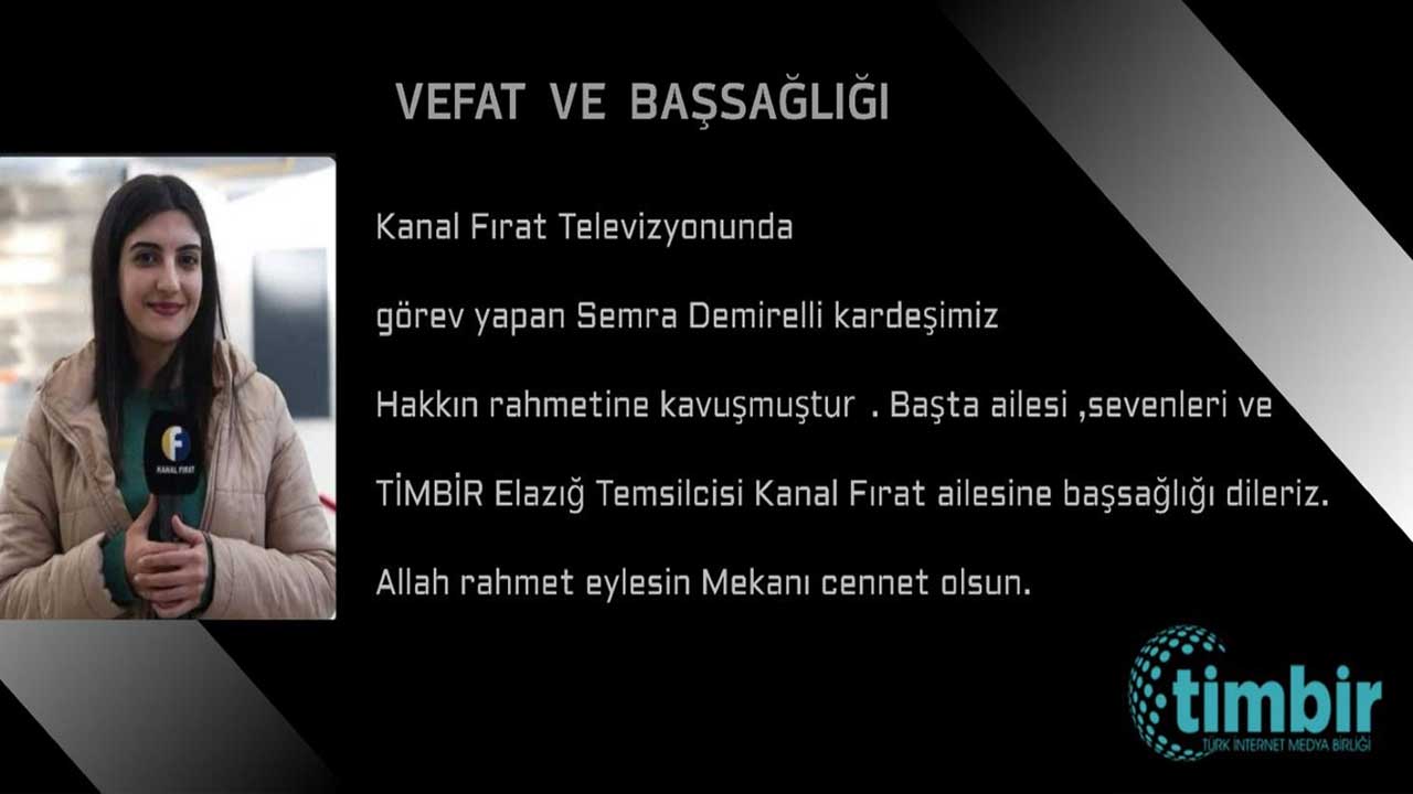 TİMBİR Genel Başkanı Dr. Süleyman Basa'dan Semra Demirelli için taziye mesajı