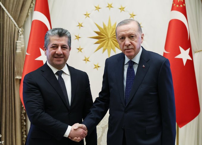 Cumhurbaşkanı Erdoğan, Barzani ile bir araya geldi