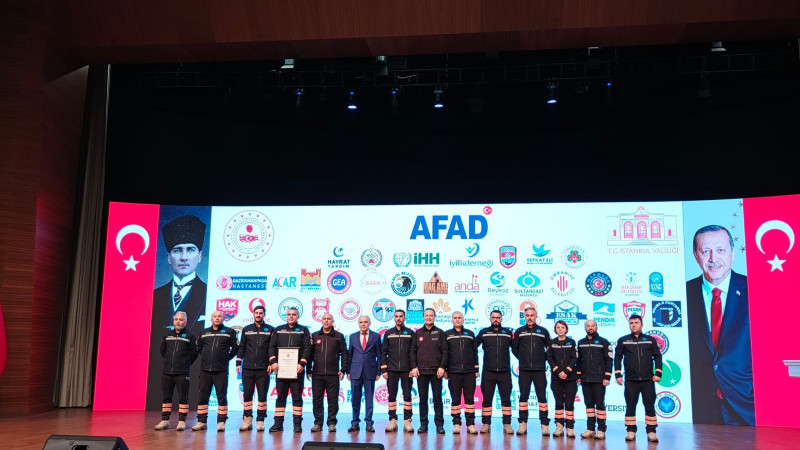 Fatih Muhcu, AFAD Akreditasyon Patchi Belgesini aldı