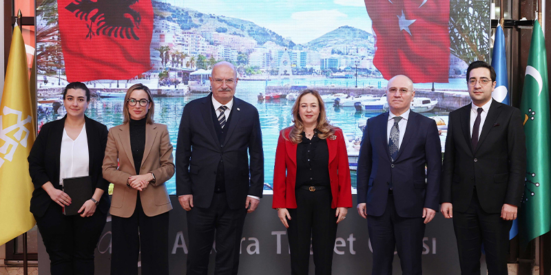 Arnavutluk Büyükelçisi Kadzadej, ATO Başkanı Baran'ı ziyaret etti