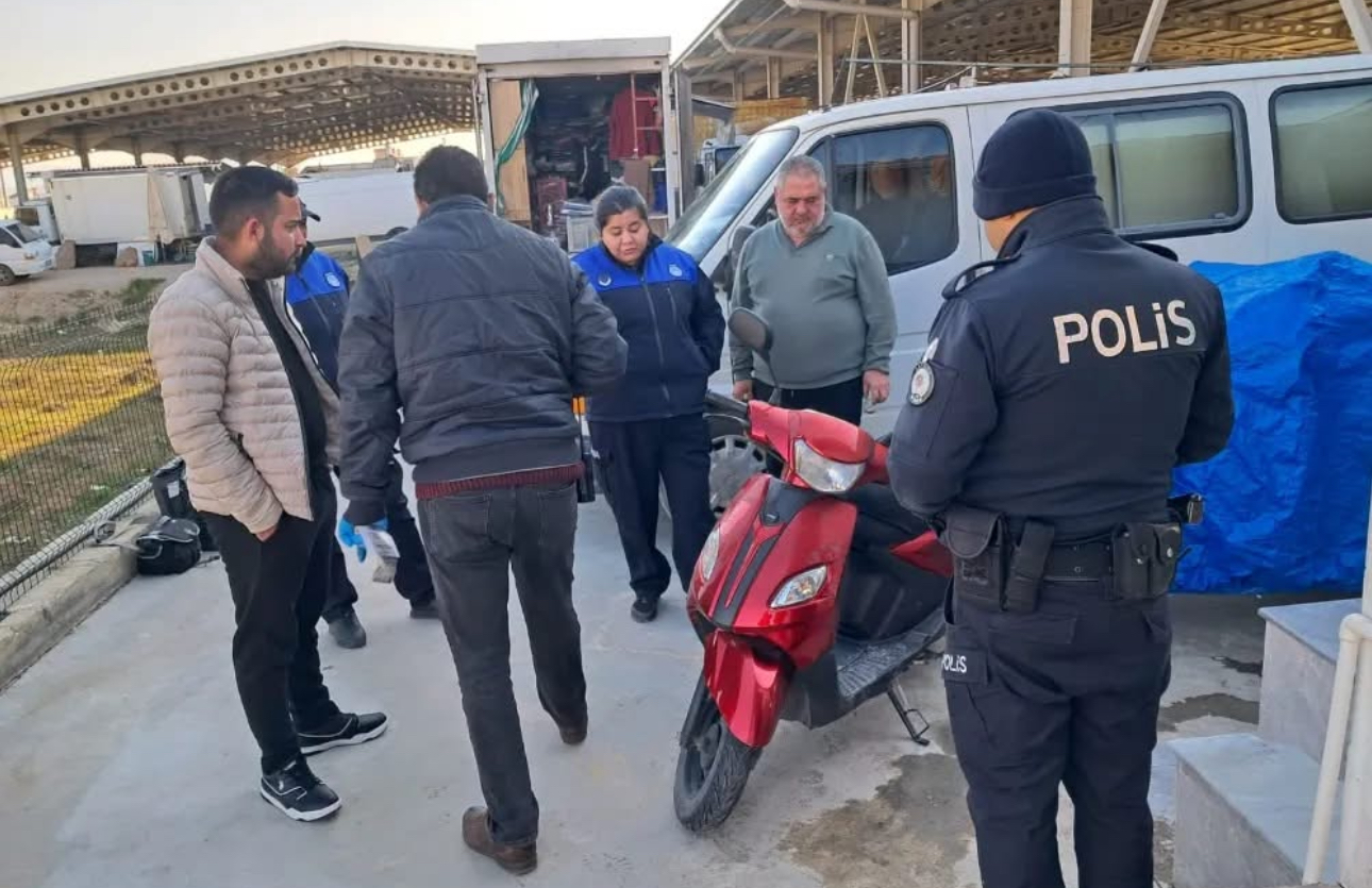 Kayıp motosikleti pazarcılar buldu