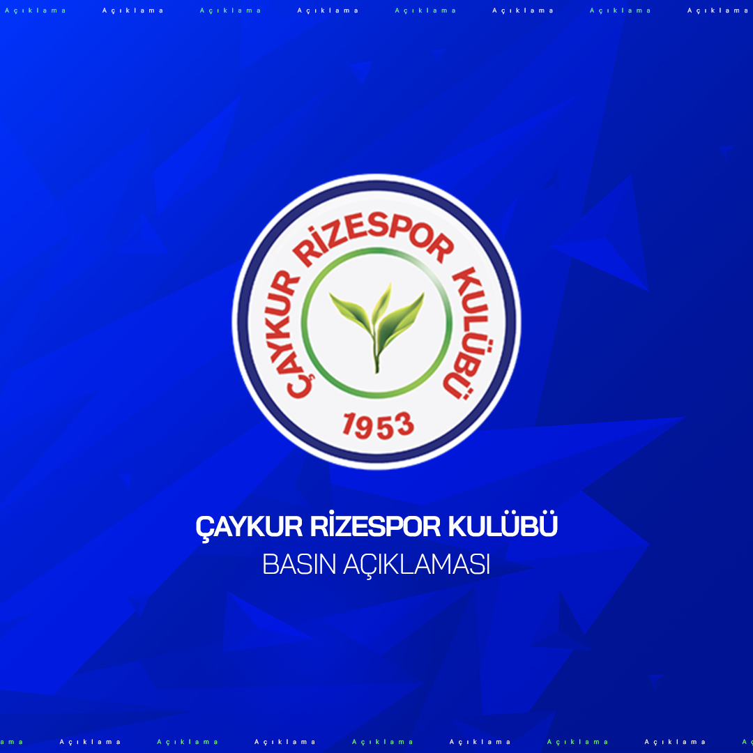 ÇaykurRizespor'dan TFF'ye Yeter Artık Durum