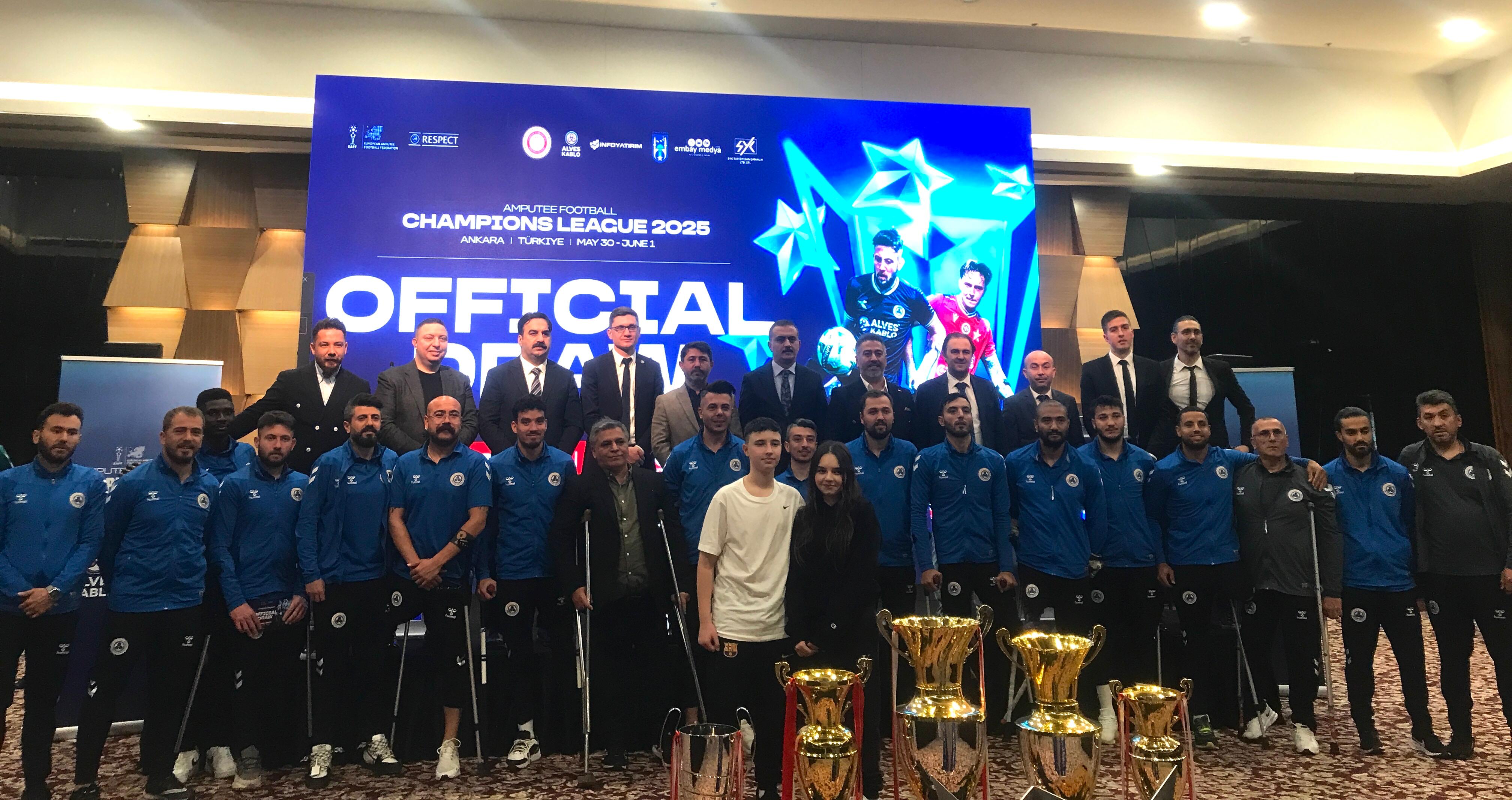 Ampute Futbol Şampiyonlar Ligi'nde Avrupa heyecanı: Kura çekimi Ankara'da yapıldı