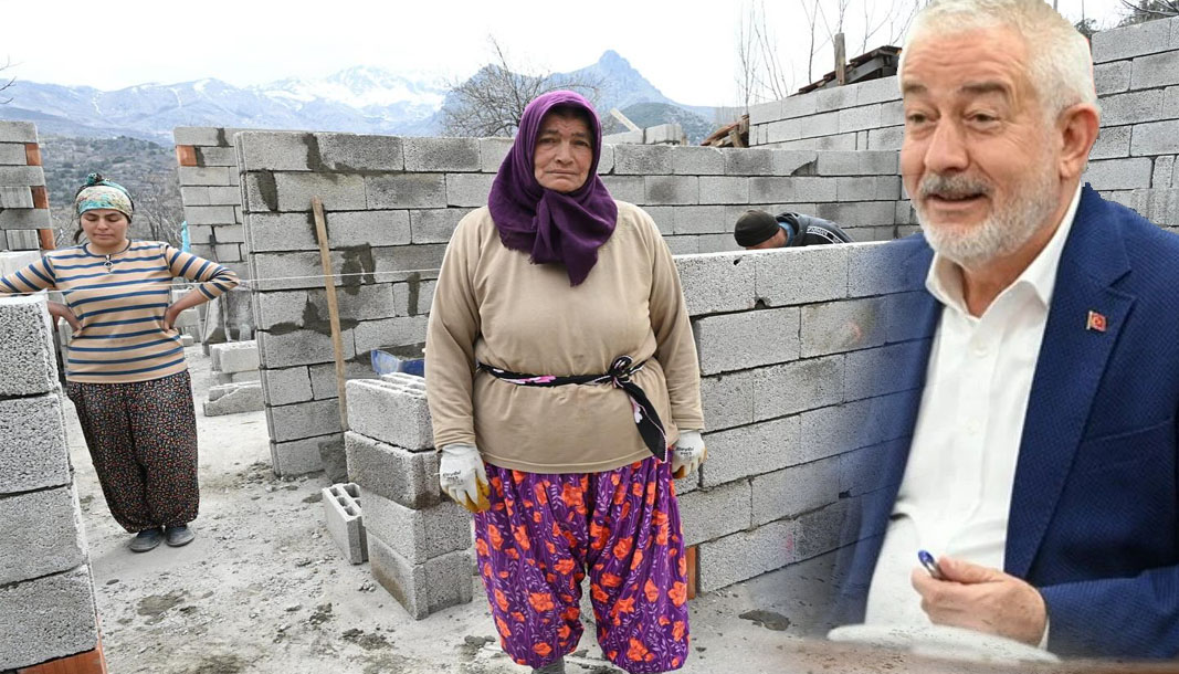 Isparta'da Fatma Teyze'nin yıkılan evi yeniden inşa ediliyor