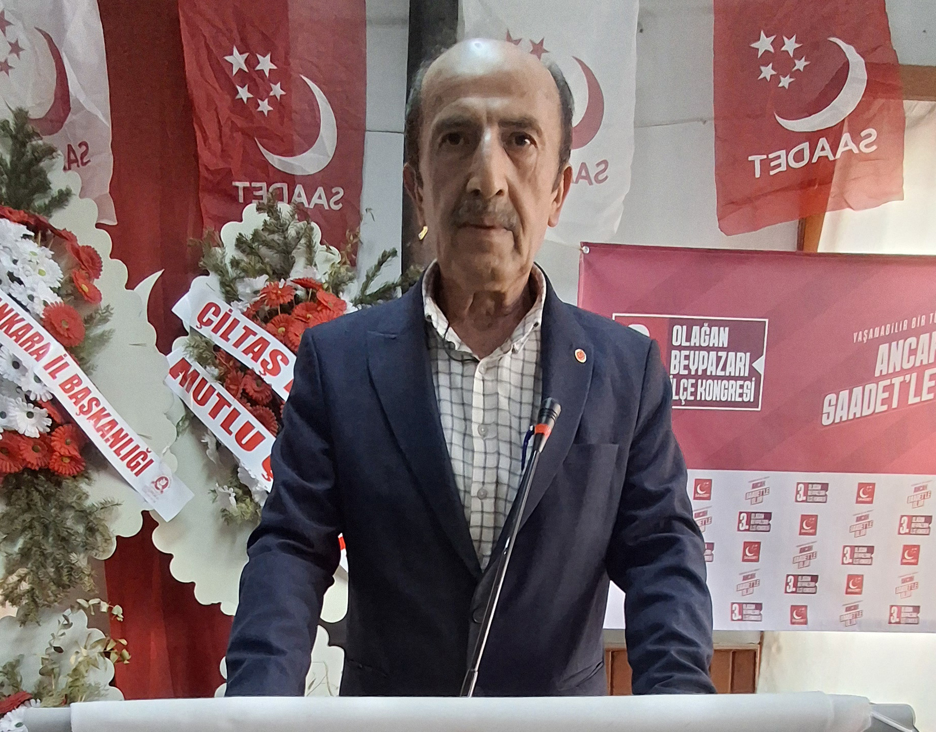 Saadet Partisi Beypazarı İlçe Başkanlığı 3. Olağan Kongresi'ni yaptı