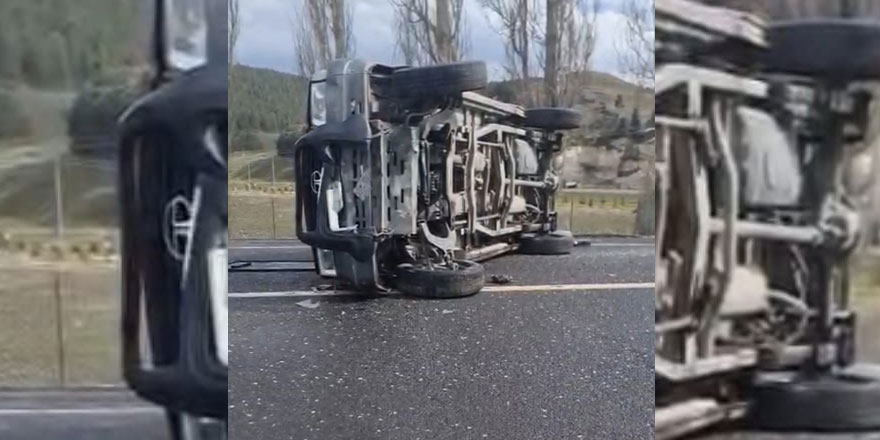 Sarıkamış'ta bir araç takla attı: 2 yaralı