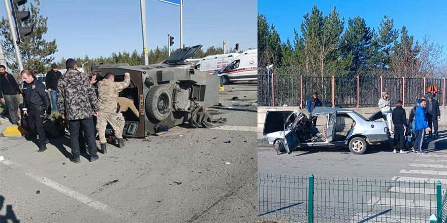 Kars'ta zırhlı polis aracı kaza yaptı: 1 ölü, 5 yaralı