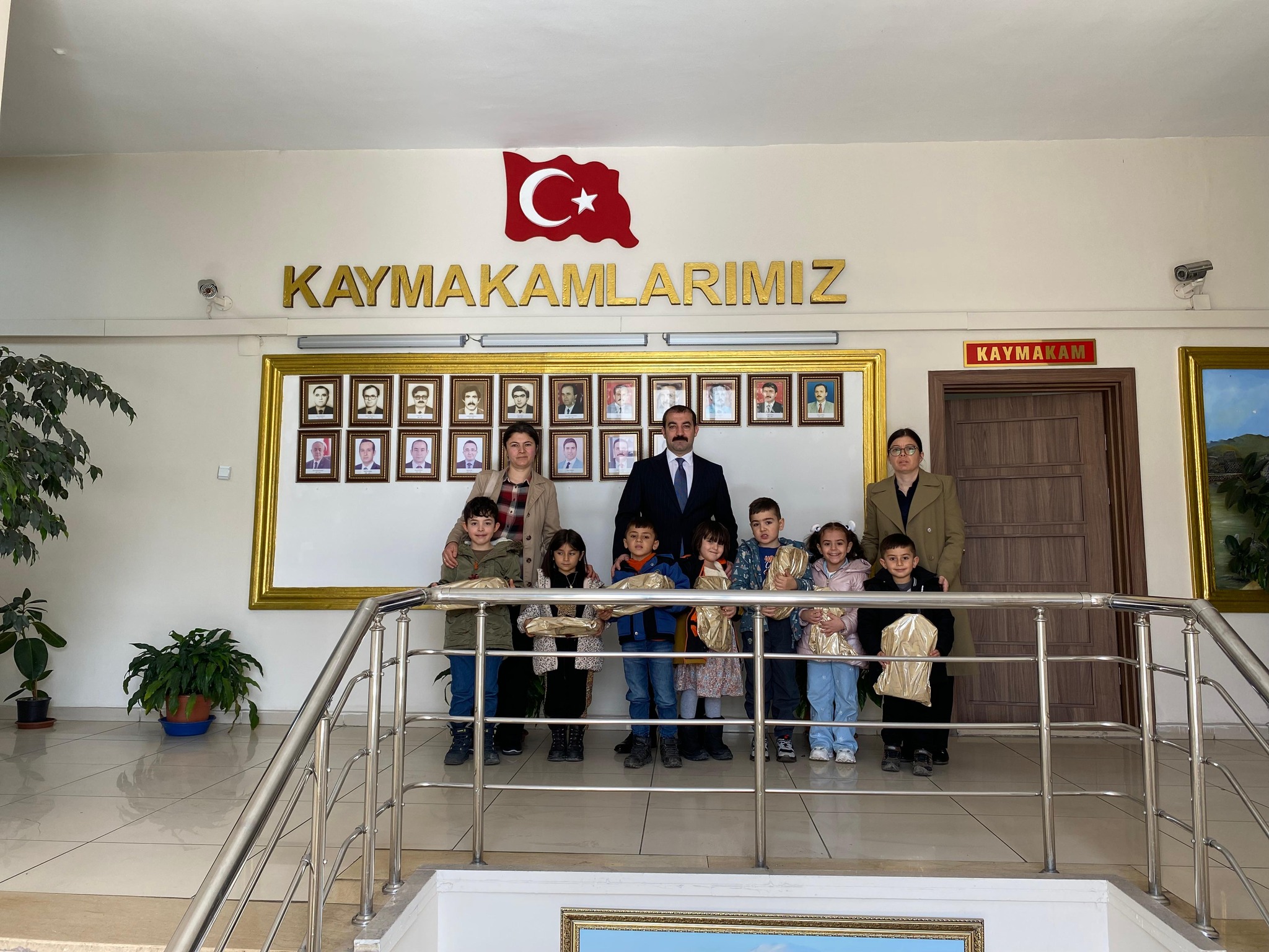Anaokulu öğrencilerinden kaymakamlık ziyareti
