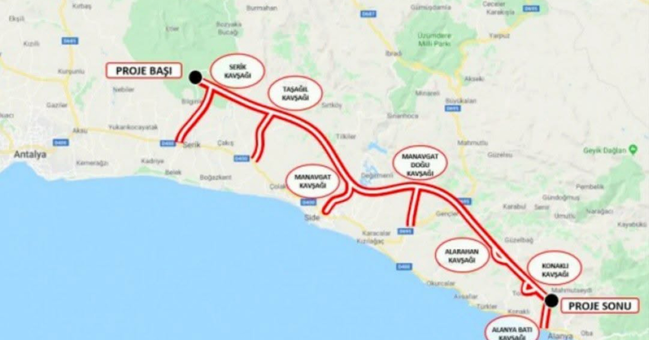 Antalya Alanya karayolu yapımı resmi Gazete’de yayınlandı