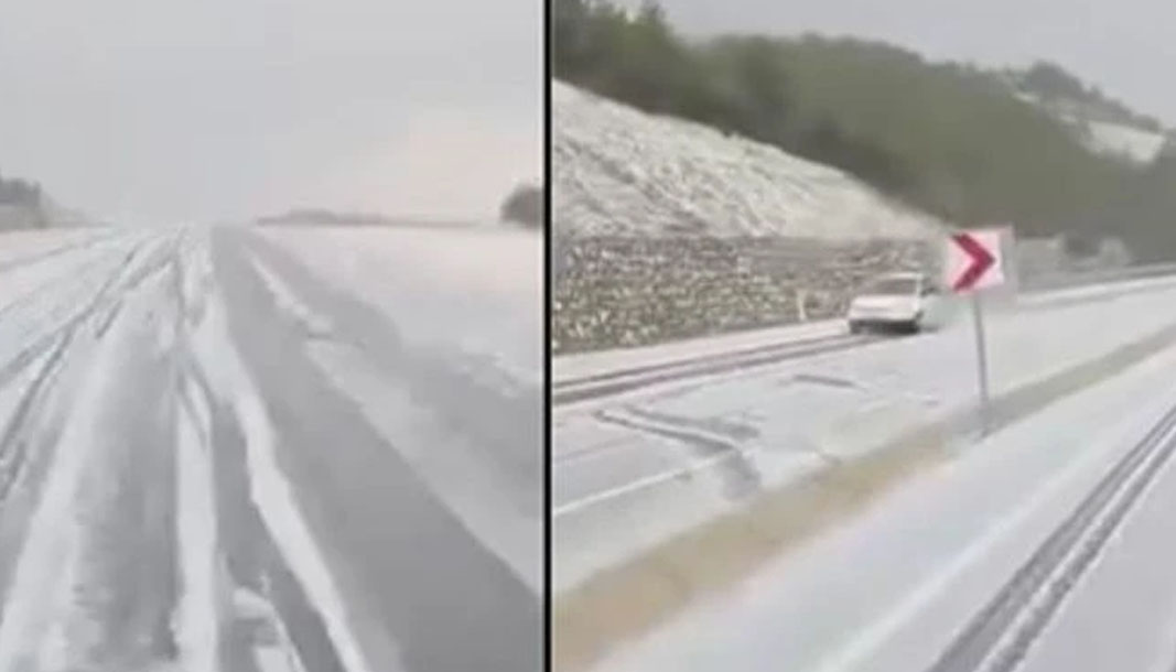 Burdur dostluk yolu beyaza büründü