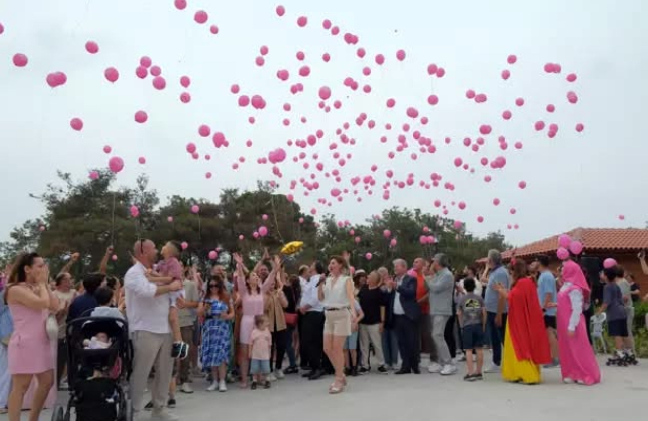 Balonlar, kampanyası tamamlanan SMA'lı Arven için gökyüzüne bırakıldı