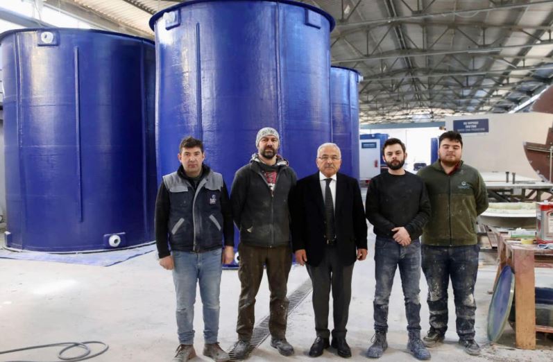 Ordu Büyükşehir'in ürettiği su depoları kırsal mahalelerde yerini alıyor