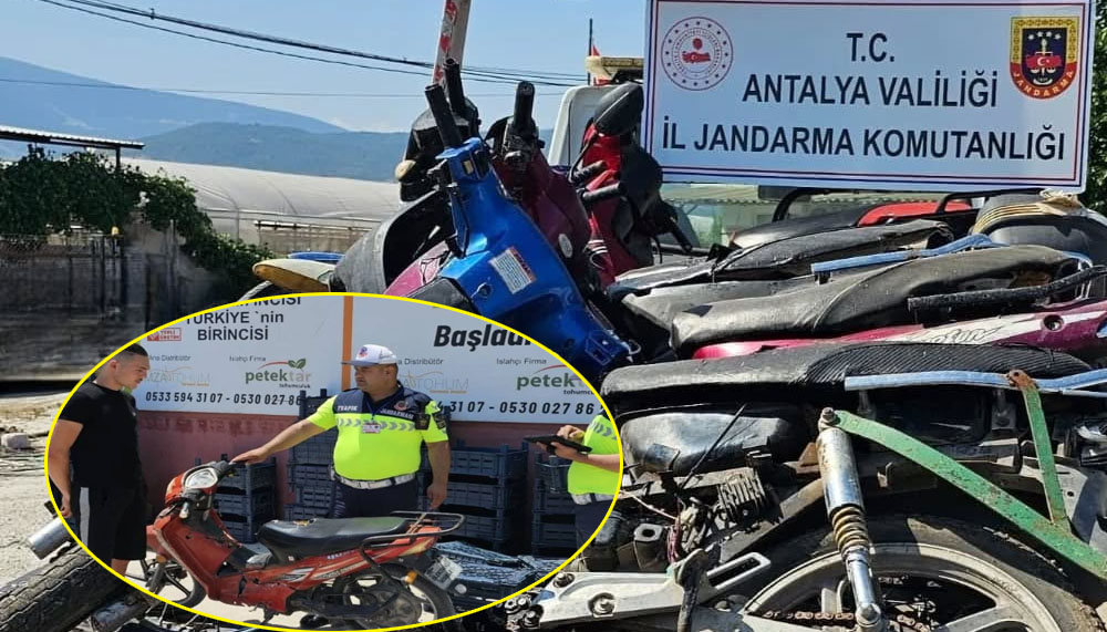 Finike'de motosiklet denetimi: 28 araç trafikten men edildi