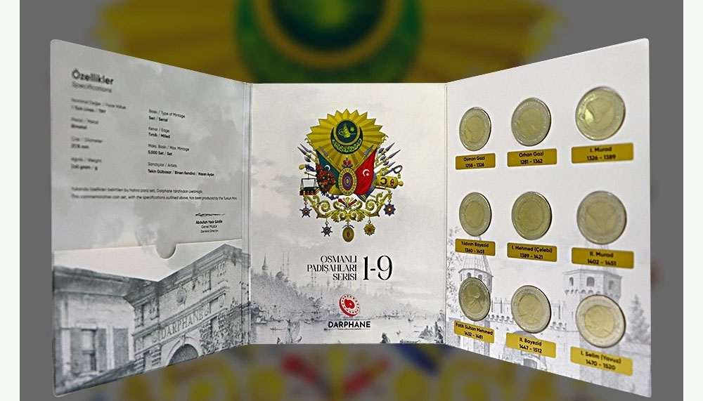 Darphane'den 'Osmanlı Padişahları Bimetal Hatıra Para'ları satışa çıkıyor
