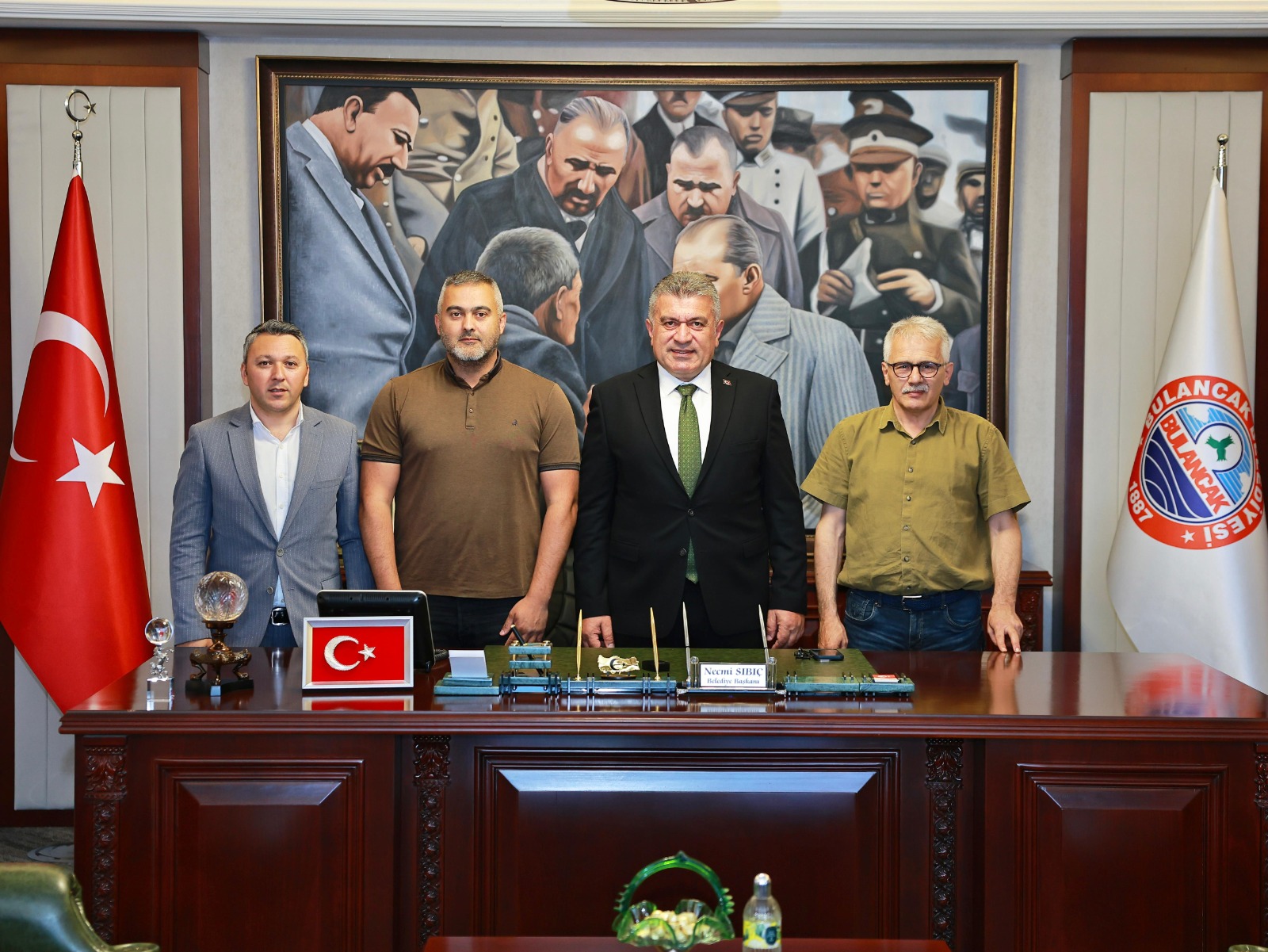 Bulancak Belediye Başkanı Necmi Sıbıç Belçikalı misafirlerini ağırladı