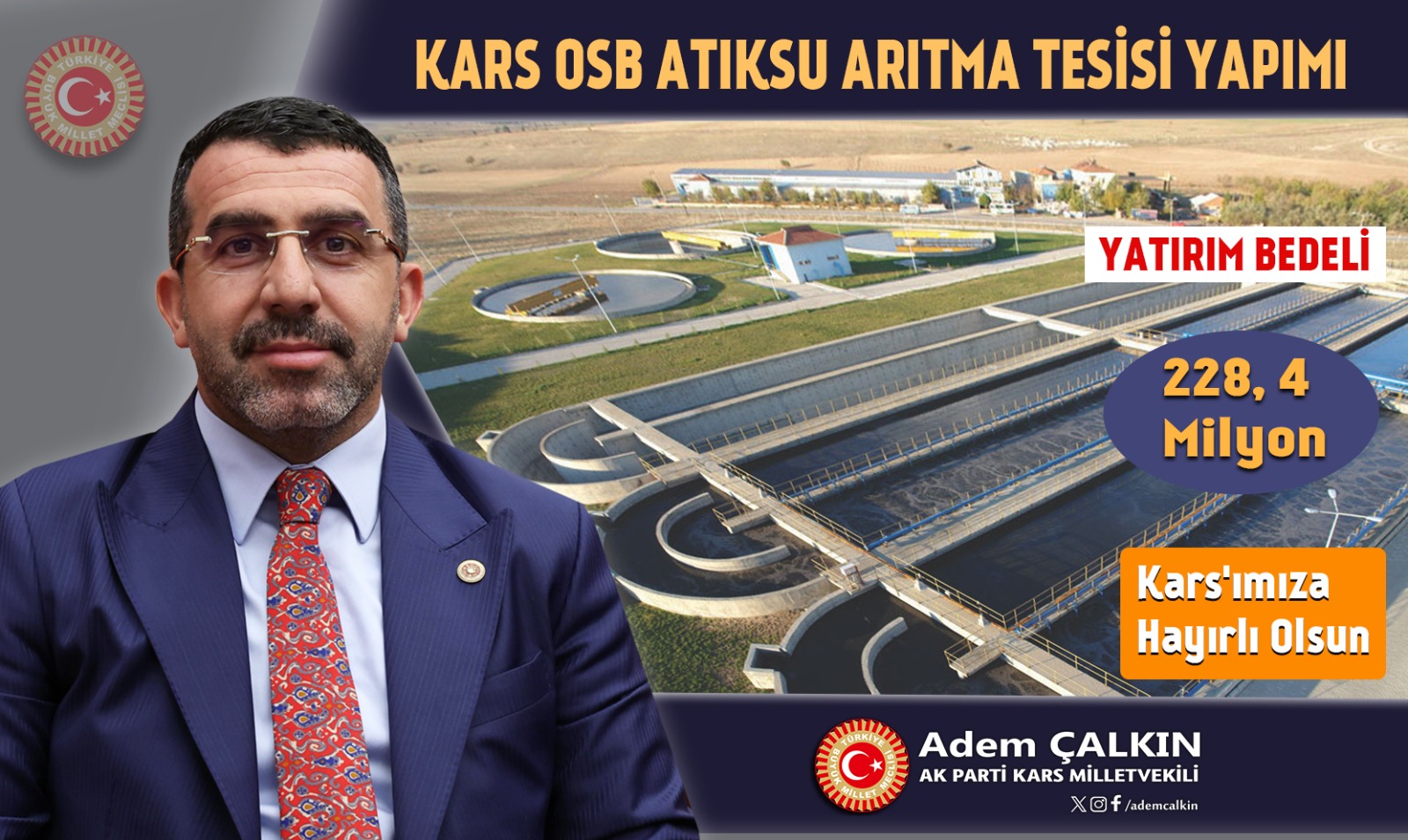 Kars OSB’ye 228,4 Milyon TL’lik dev yatırım: Atıksu Arıtma Tesisi geliyor