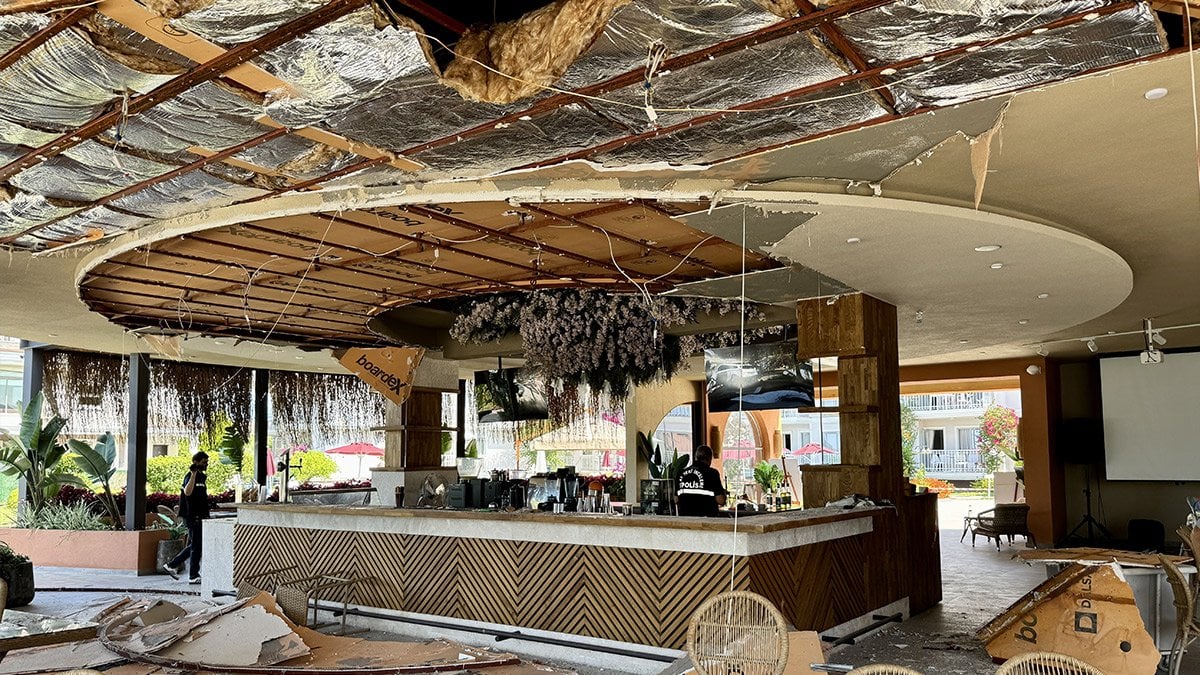 Fethiye'de restoranda tavan çöktü: 1'i çocuk 5 turist yaralı