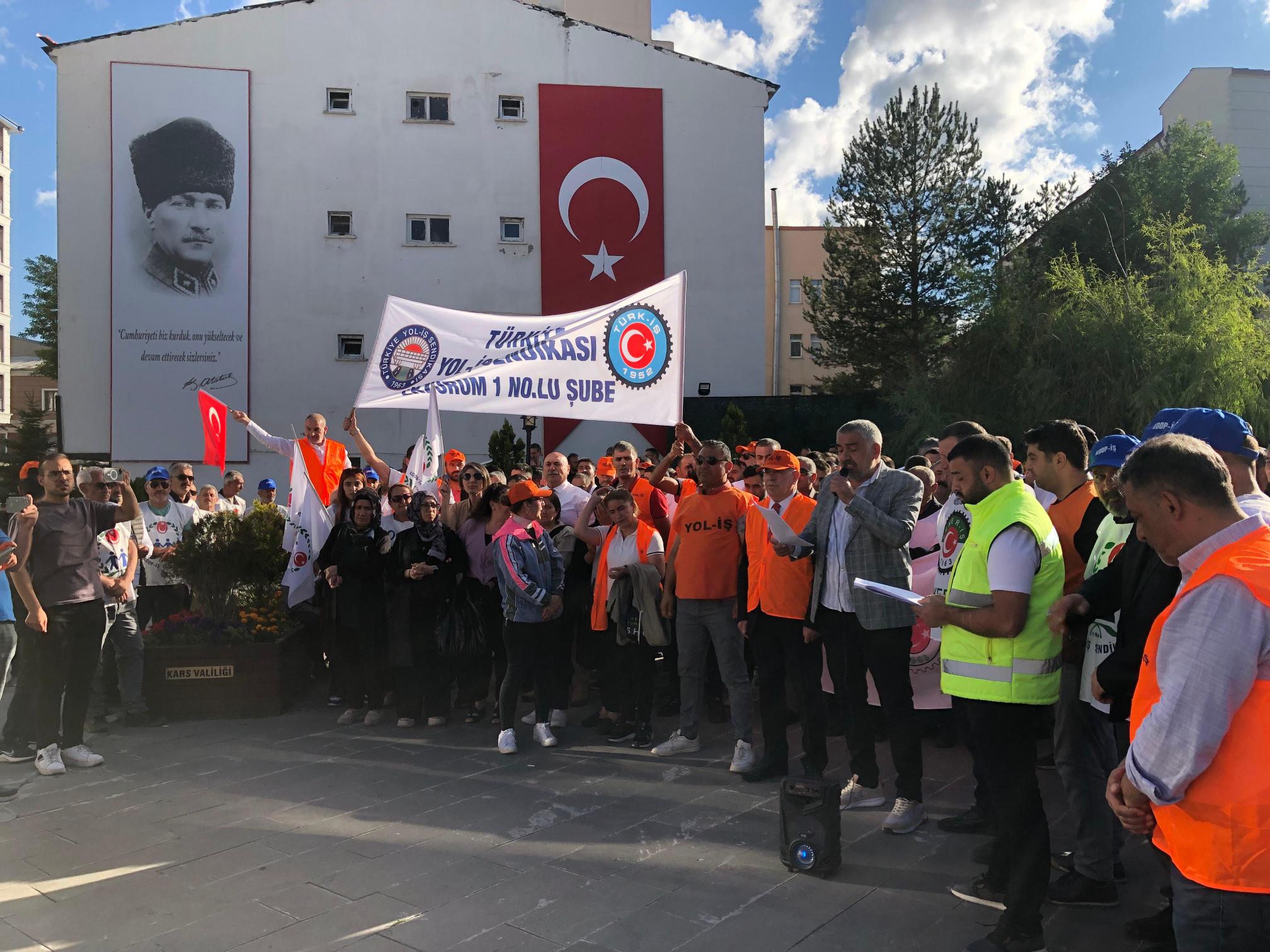 Kars’ta TÜRK-İŞ’e Bağlı Sendikalar: “Sefalet ücretini kabul etmiyoruz”