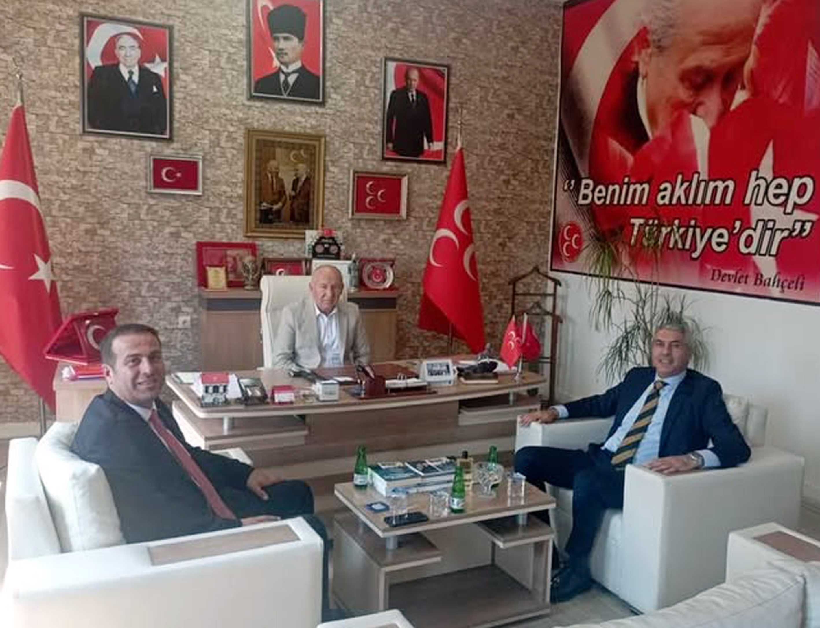 Kaymakam Coşkun’dan MHP İlçe Başkanlığı’na ziyaret