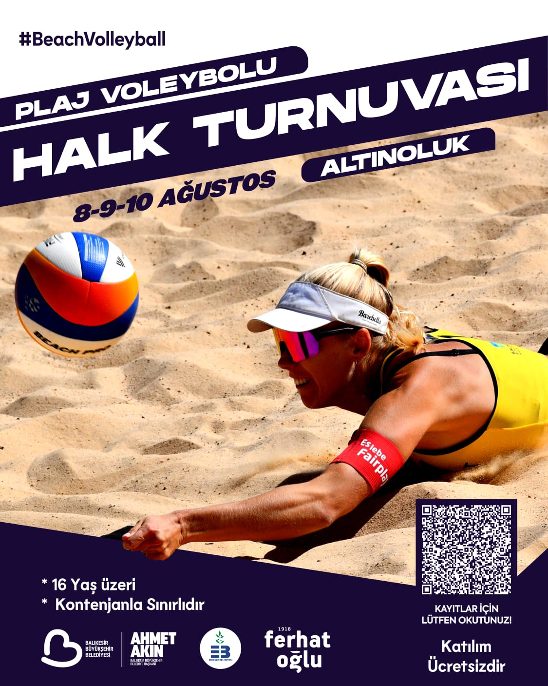 Plaj voleybolu Halk Turnuvası başlıyor