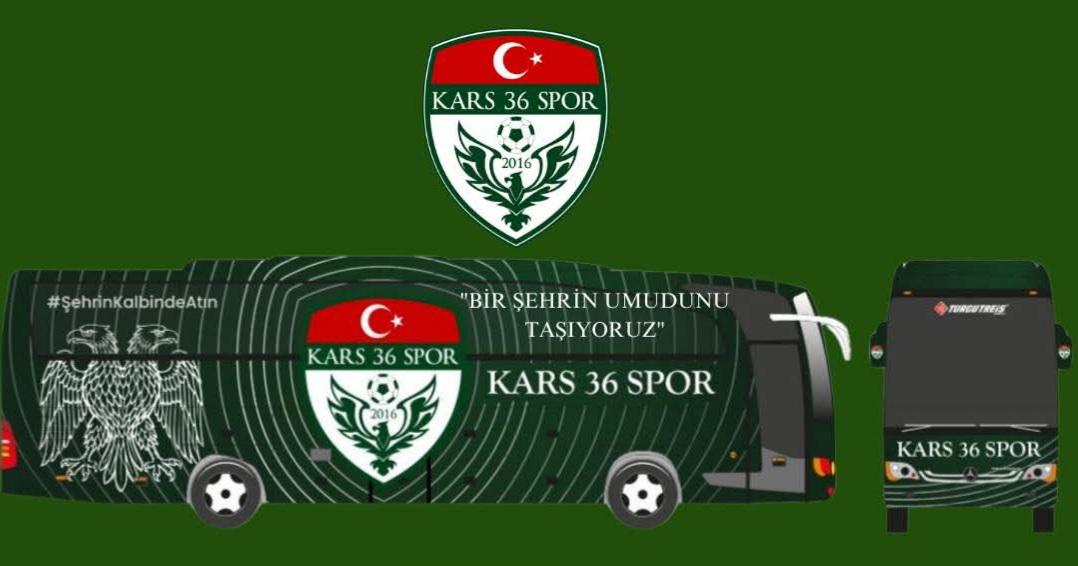 Kars36 Spor'un yeni takım otobüsünün sloganı taraftar oylarıyla belirlendi
