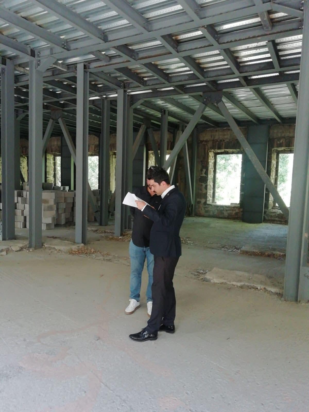 Kaymakam Muhammed Emin Tutal, Yeni Hükümet Konağı restorasyon projesini yerinde inceledi