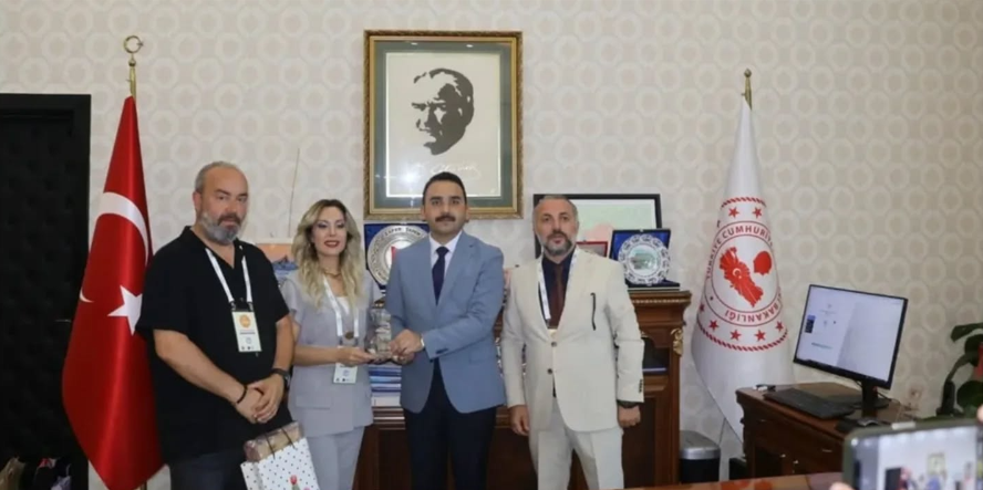 Festival heyetinden Kaymakam Zafer Şahin’e nezaket ziyareti