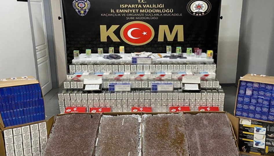 Isparta'da kaçakçılık oprasyonu