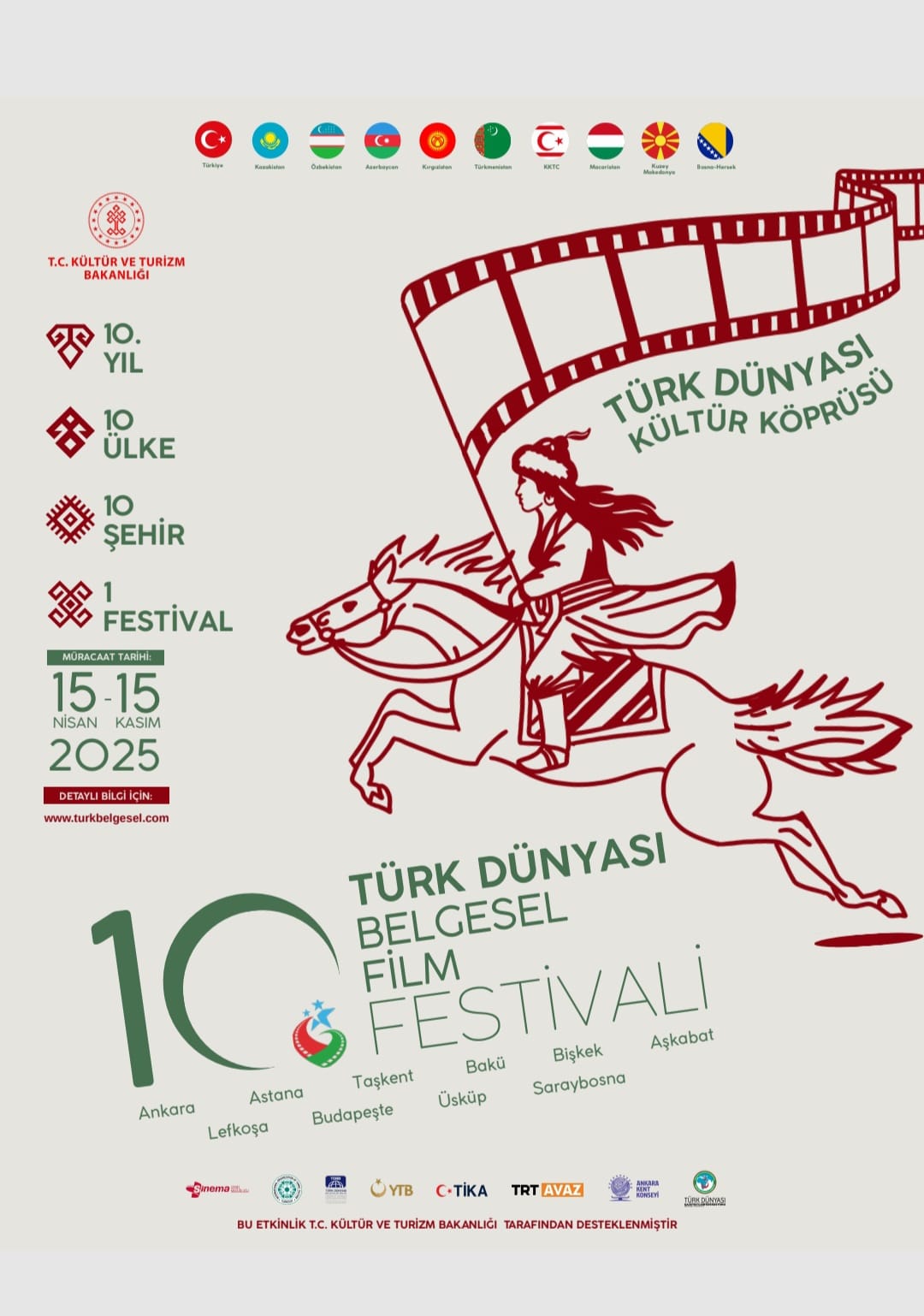 10. Türk Dünyası Belgesel film festivali'nde 144 film yarışacak