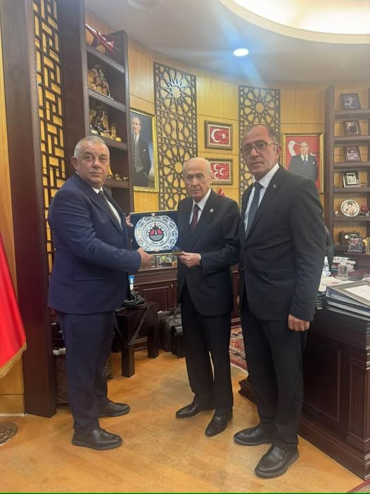 Düzce TSO Başkanı ile MHP İl Başkanı Bahçeli ile görüştü