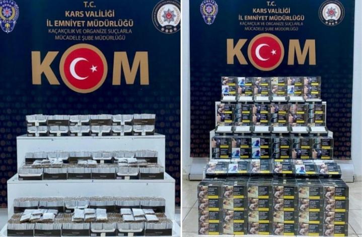 Kars’ta kaçak tütün operasyonu: 2 kişi hakkında adli işlem başlatıldı