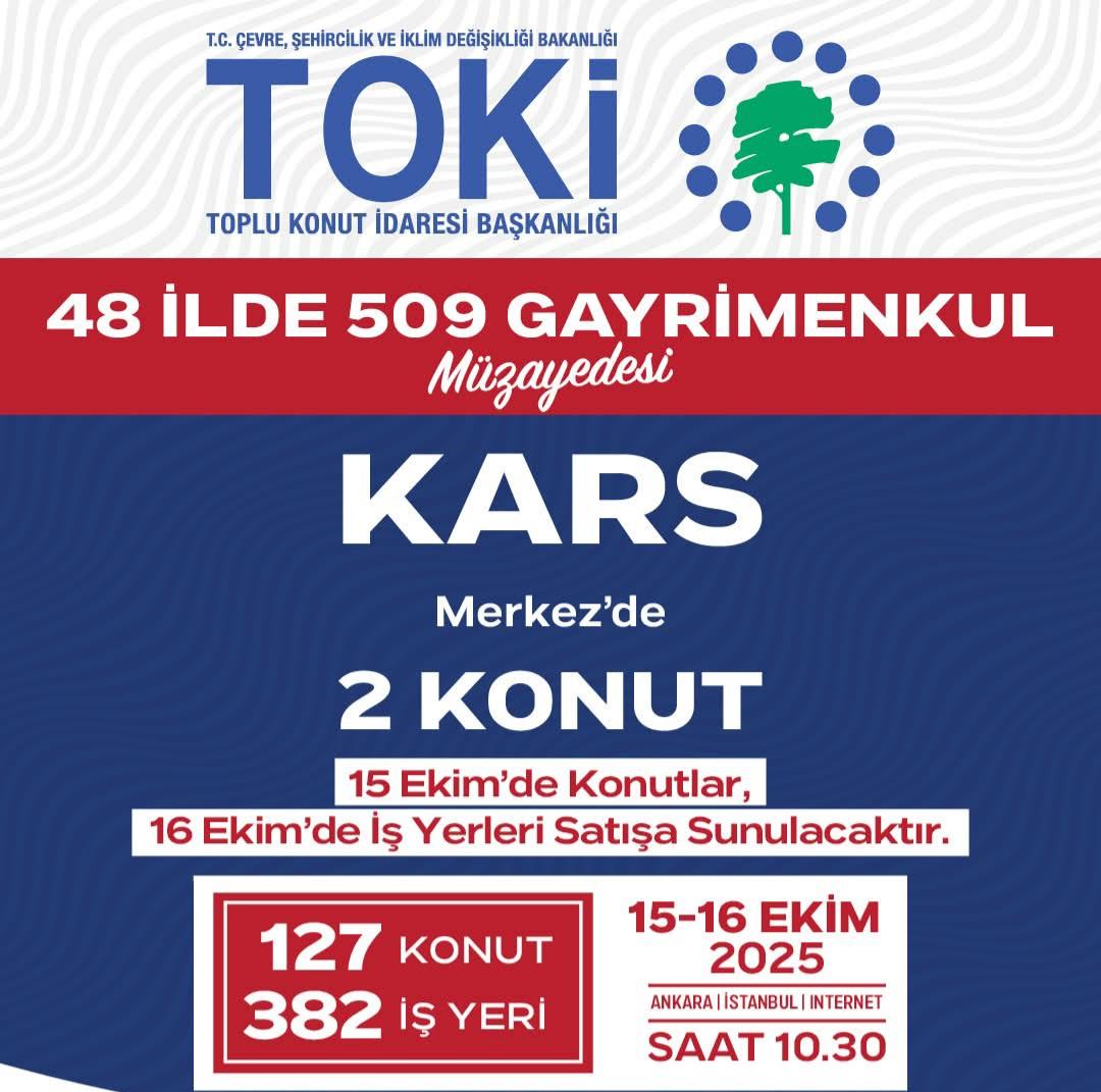 TOKİ'DEN 48 İLDE 509 GAYRİMENKUL SATIŞI