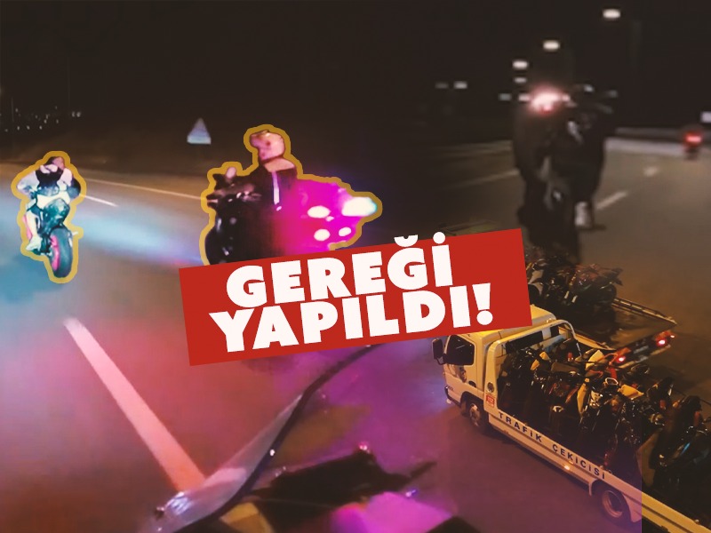 Trafiği Tehlikeye Atan 17 Motosiklet Sürücüsü
