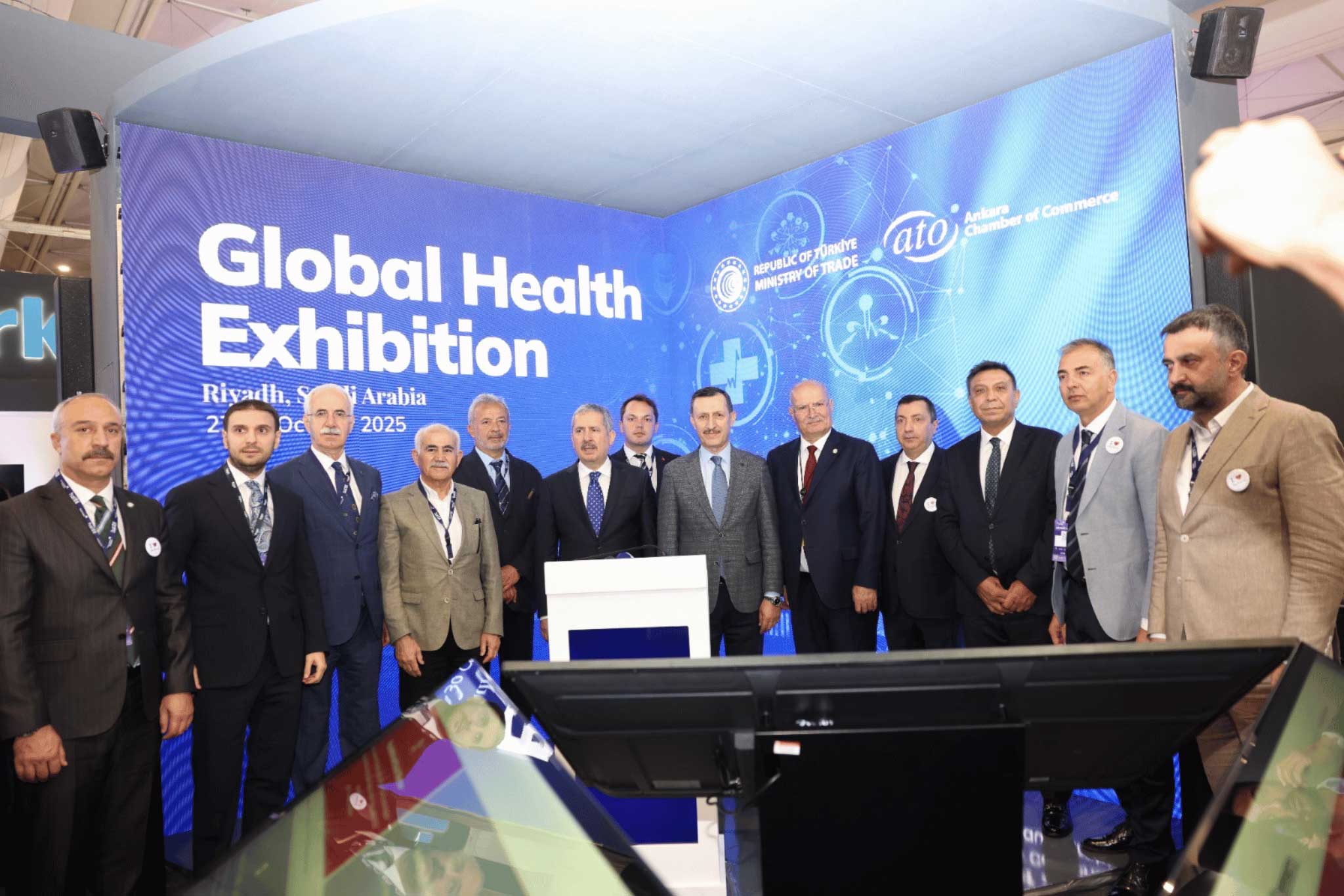 ATO'nun Türkiye milli katılım organizasyonunu üstlendiği "Küresel Sağlık Fuarı 2025" Riyad'da başladı