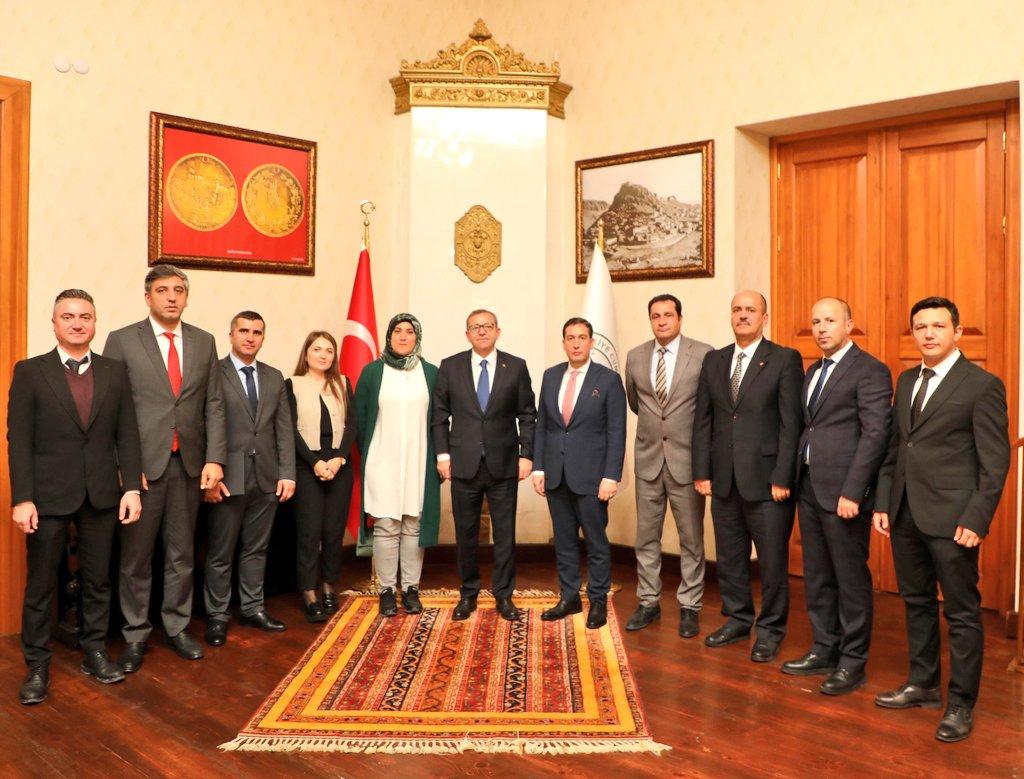 Vali Ziya Polat, TCDD 9. Bölge Müdürü Yunus Yeşilyurt ve beraberindeki heyeti kabul etti