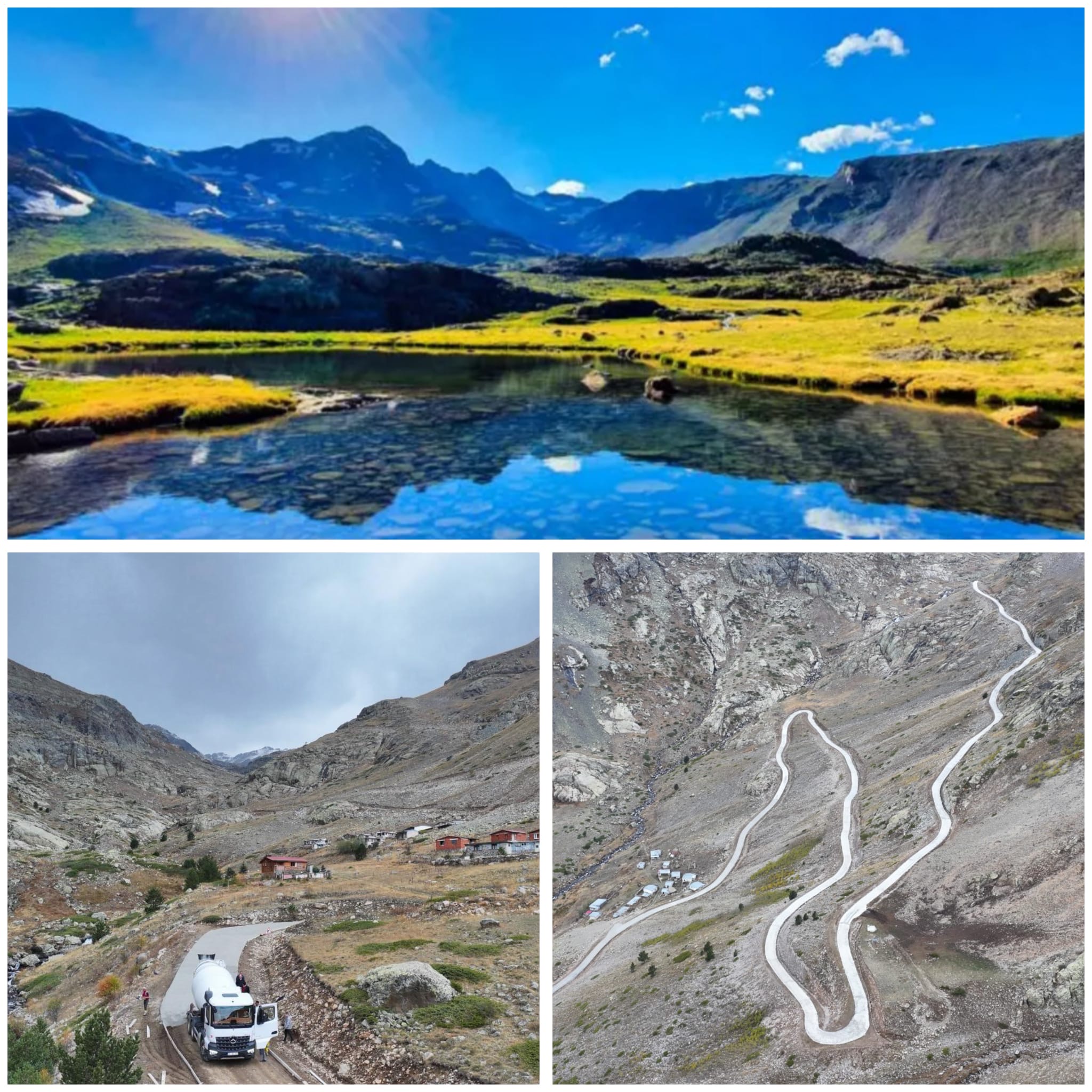 Artabel Gölleri Tabiat Parkı’nda ulaşımı kolaylaştıracak beton yol çalışmaları devam ediyor.