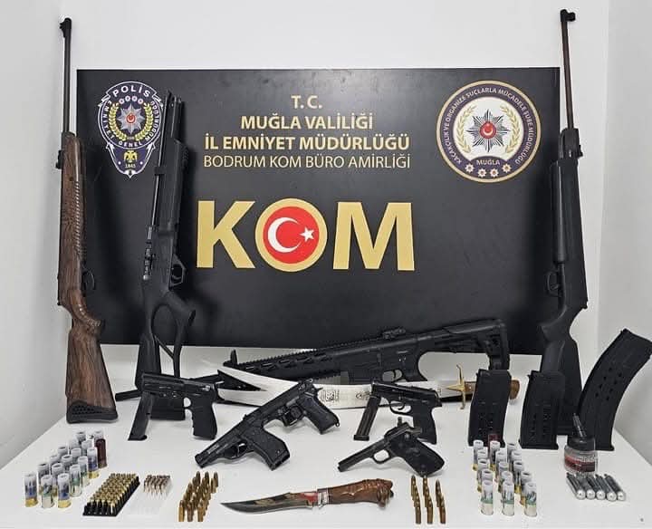 Muğla’da ruhsatsız silah operasyonu: 4 tutuklama