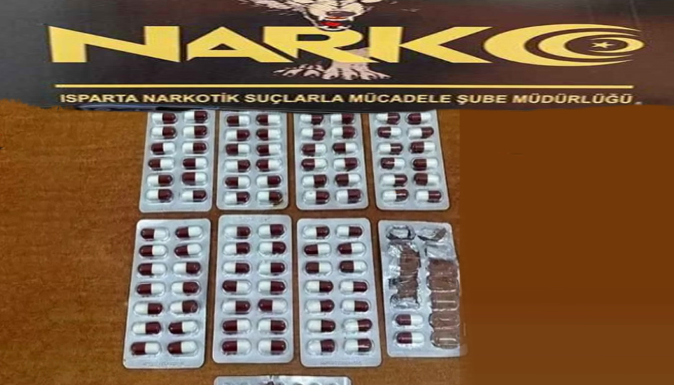 Isparta’da narkotik operasyonu: Sentetik ecza ele geçirildi