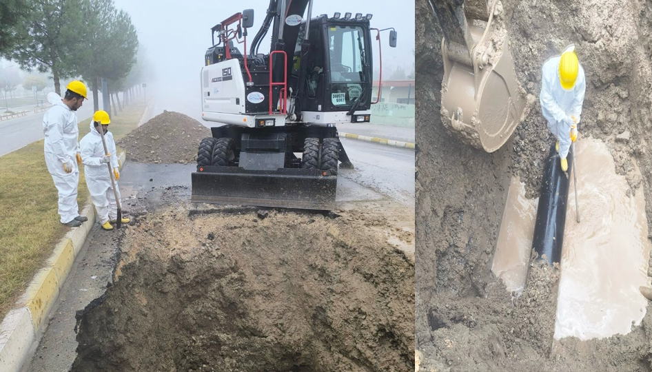 BASKİ, Ataullah Hamidi caddesi’ndeki su arızasını anında giderdi