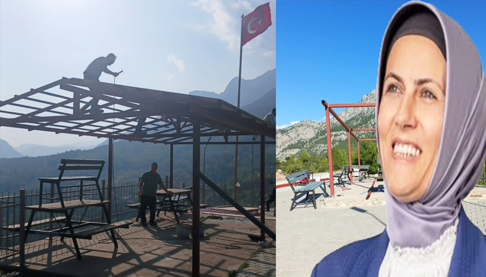 İbradı belediyesi üzümdere’ye yeni seyir terası kazandırdı