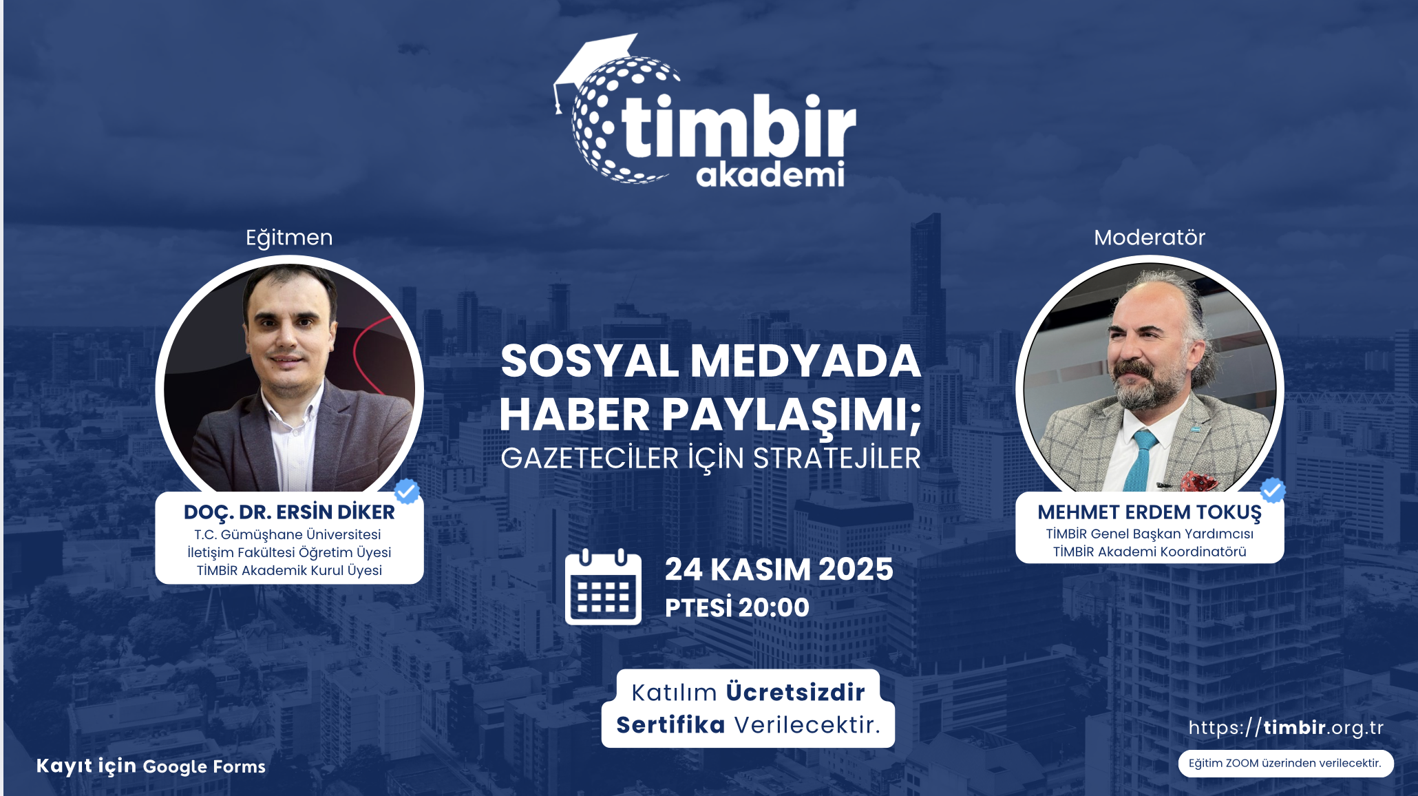 TİMBİR Akademi’den gazetecilere özel ücretsiz eğitim: “Sosyal medyada haber paylaşımı: Gazeteciler için stratejiler”