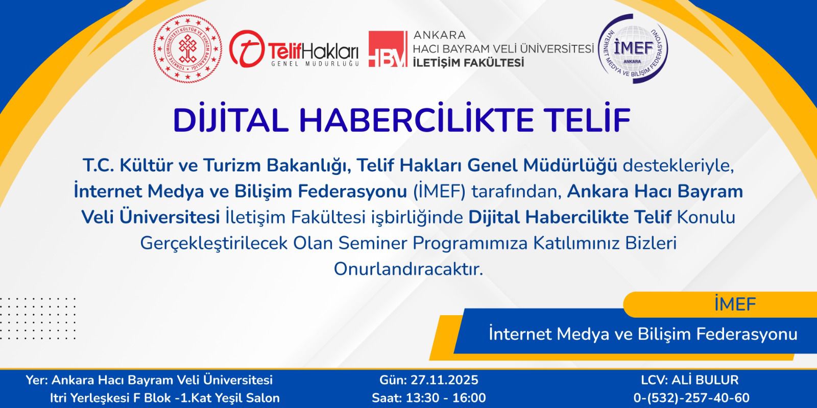 "Dijital Habercilikte Telif" konusu Ankara'da masaya yatırılacak