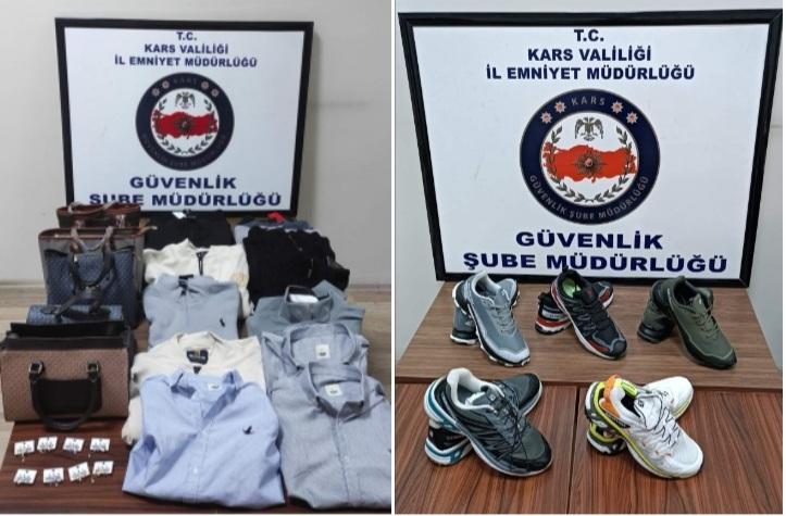 Kars'ta marka taklidi ürünlere baskın: 33 adet sahte ürün ele geçirildi