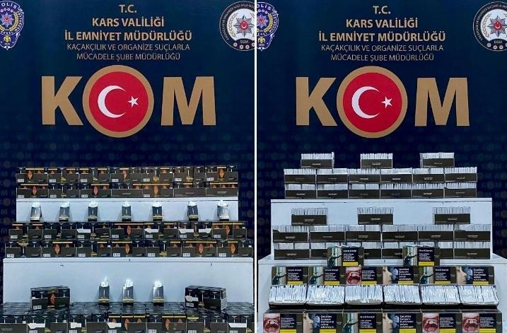 Kars’ta gümrük kaçağı ürünler ele geçirildi: 26 Gözaltı!