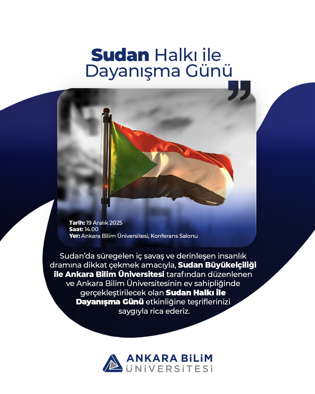 Ankara Bilim Üniversitesi’nde Sudan için dayanışma buluşması