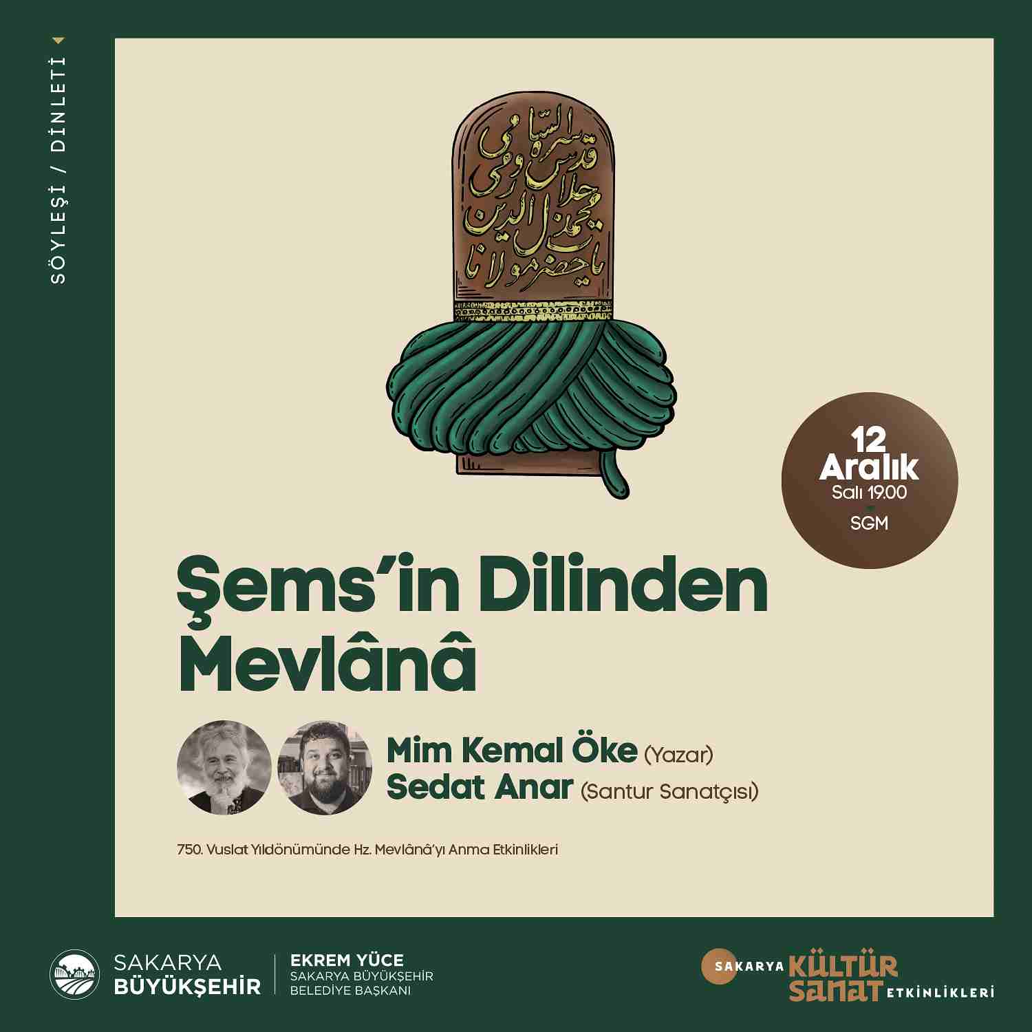 Mevlana vefatının 750'nci yıldönümünde anılacak