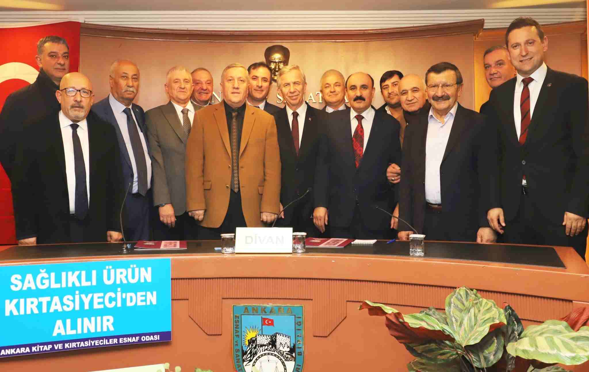 Kitap ve Kırtasiyeciler Esnaf Odasından Başkan Mansur Yavaş'a teşekkür