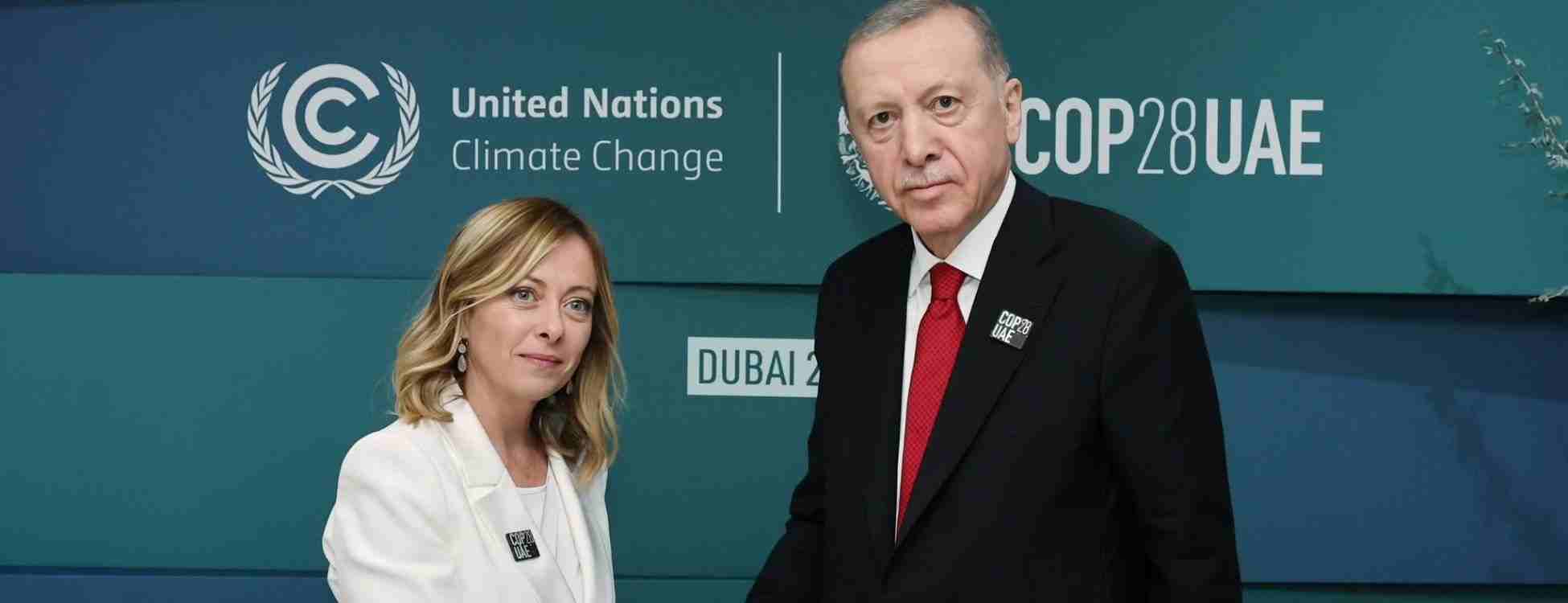 Cumhurbaşkanı Erdoğan, Dubai'de İtalya Başbakanı Giorgia Meloni’yi kabul etti
