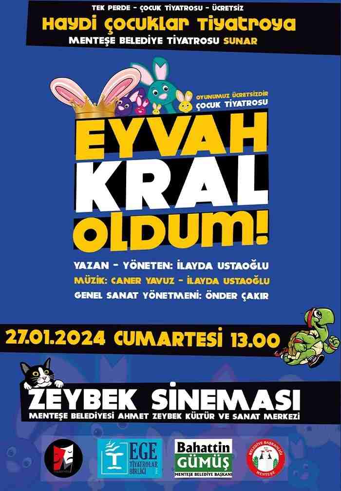 Menteşe Belediye Tiyatrosu yarıyıl tatilinde perdelerini çocuklar için açıyor